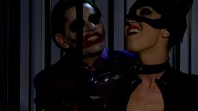 katwoman jennifer dark prowls into a prison cage 3way