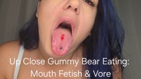 Up Close Gummy Bear Eating: Mouth Fetish & Vore copy