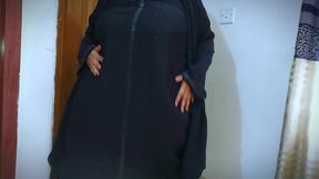 Religious Hot Stepmom Twerk Her Big Thick Fat Pig Ass &amp; Hanging Boobs - Beautiful Arab Abaya &amp; Hijab