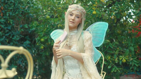 Petite blonde beauty Eva Elfie showed beautiful body & posed in hot costume