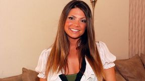Big-boobed brunette Jenny definitely likes intensive dick-riding