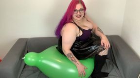 24 inch Balloon riding and accidental pop