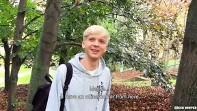 Twink Blonde On His Way Home When He Bumps Into A Guy Who Wants His Dick Fucked And Pay At The Same Time - Hot