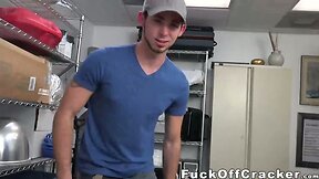 Big dick and muscular employer fucking this white cracker