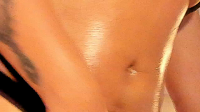 oiled skin very close