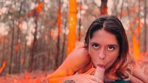 Daring slut rocks cock in the woods - Amateur Porn