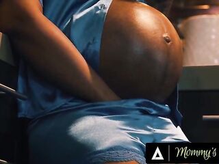 MOMS HUNK - Hawt Preggo Gal Gets Banged Hard During Midnight Snack With Sticky Spunk flow