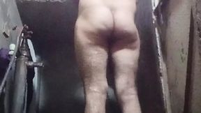 Cumshot shower time and show my big ass