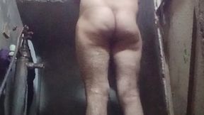Cumshot shower time and show my big ass