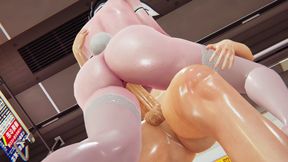 Busty Ayako in Bunny Cosplay 3D Hentai - POV Doggystyle Sex Highlighting Her Big Ass, Intense Standing Sex with Tight Pussy