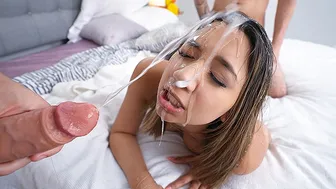 Kimora Quin Takes Two Cocks in a Wild Threesome Facial Frenzy