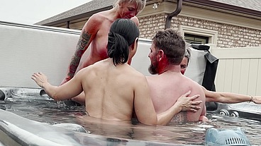 🍑💦 JR Cruz’s Hot Tub Buffet – All You Can Eat Wet & Wild! (Part 1) 🔥