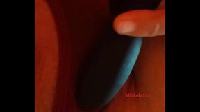 Beautiful Latina masturbating with her rabbit vibrator