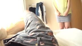 Chitose Saegusa Kneels Down for an Intense Blowjob Session