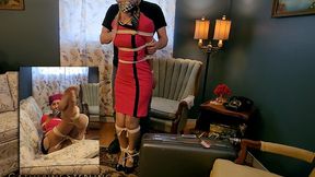 Classic Damsel Struggle-Fest for 1960s Air Hostess from PanAm California, Catherine Sterling, in this Custom Video! HD MP4 file version