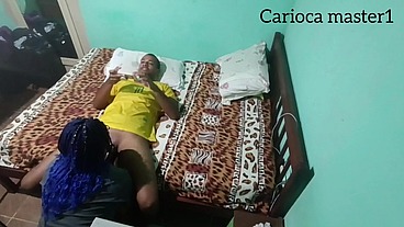 Comendo colega de trabalho no pelo