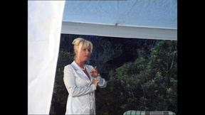 Blonde Horny Slut Was Eager to Suck Three Hard Dick at the Same Time Before She Get a Double Penetration