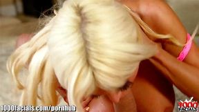 1000Facials Russian mature MILF Nikita Von James gets a facial!