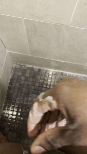 cumming in the gym shower