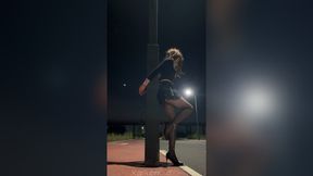 SubnCuff_OutdoorAnkle&HandCuffedtoPole0724
