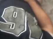 Cum in football jersey