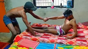 Two Lovers Embrace Passionately On An Antique Bed, A Sensual Indian Gay Romance