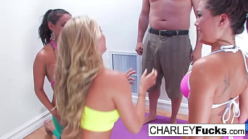 Charley, London Keyes and Samantha Saint blow