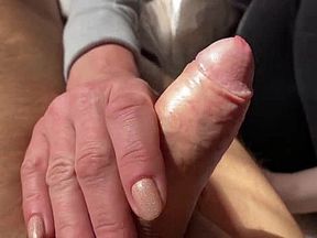 Hard Dick Foreskin play until he cum shoot