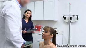 Doctor's Office Threesome - Nurse and Doc fuck Tommy King
