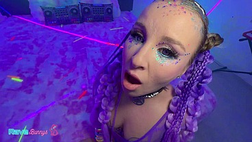 Alexandra Quintezz Takes Cock Through Every Position Under Neon Lights