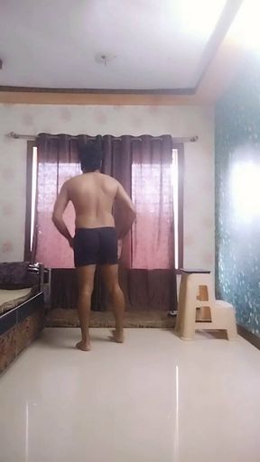 Indian boy workout and hard sex