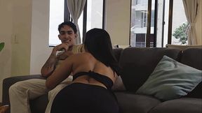 Big-Cocked Latino Man Pounds Feisty MILF's Fat Ass