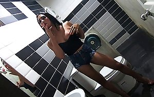Ladyboy beauty smoking and pissing