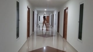 HOTEL Corridors NAKED dancing # Risky FUN under Hotel Corridor Cameras