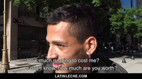 LatinLeche - Handsome Punk Sucks An Uncut Cock For Money