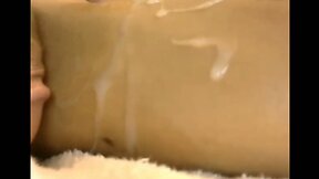 Sexy Long Legged Asian Girl Strokes Her Cock & Cums