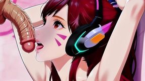 60 frames, 1080p, high definition!in the second episode of the animated short series, this time we meet the innocent and adorable dva, along with a perfect artful oral sex scene.
