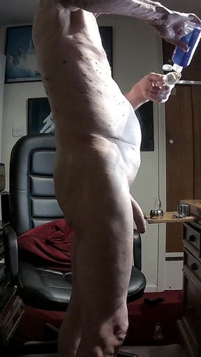 Riding Cock Dildo and Gaping with Ball Weights