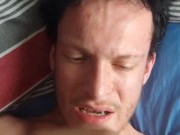 Pumping a big load in my mouth and swallowing my juicy cum