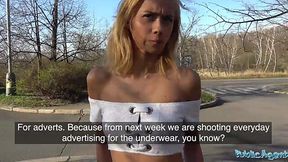 Huge dick cop pounds blonde babe's dripping wet cunt in the woods where anyone could see