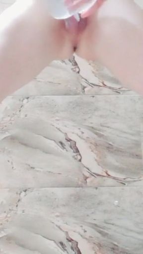 Private Bathroom Solo  Toy Session   Clip 2