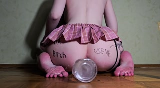 bitch jumps on a thick squirting very hard/ squirt