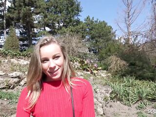 GERMAN SCOUT - Slim College Teen Emily Entice to Screw