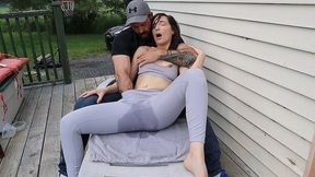 Romantic Outdoor Squirting in Yoga Pants - with Jess & Tony