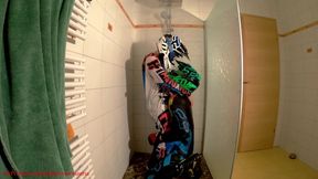 Beau penetrates me rock-hard at the bathroom in mx gear