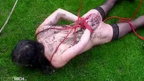 German Fetish Dominatrix Is Punished Outdoor Of Her Master