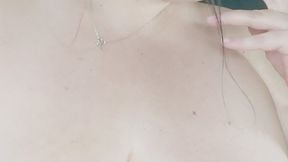 Spitting and ashing on big tits