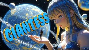 Giantess: Tiny Toy Trapped Between Massive Tits and Giant Clit Pleasure