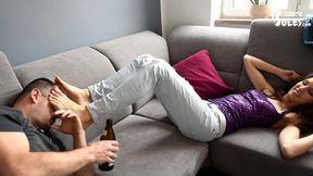 Hangover, Sexy Big Feet and Crazy Foot Worship!
