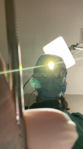 POV Dental Exam in PPE with Cleaning Loupes Injections and Drill for Filling Cavities No Nudity